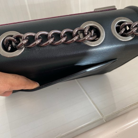 Black and Purple Snake print Crossbody Bag - Picture 5 of 8